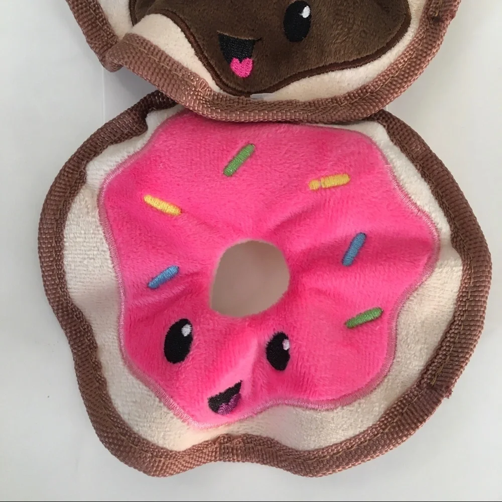 NEW Dog Toys Durable No Stuff No Mess Donut w/ Squeakers | Outward Hound